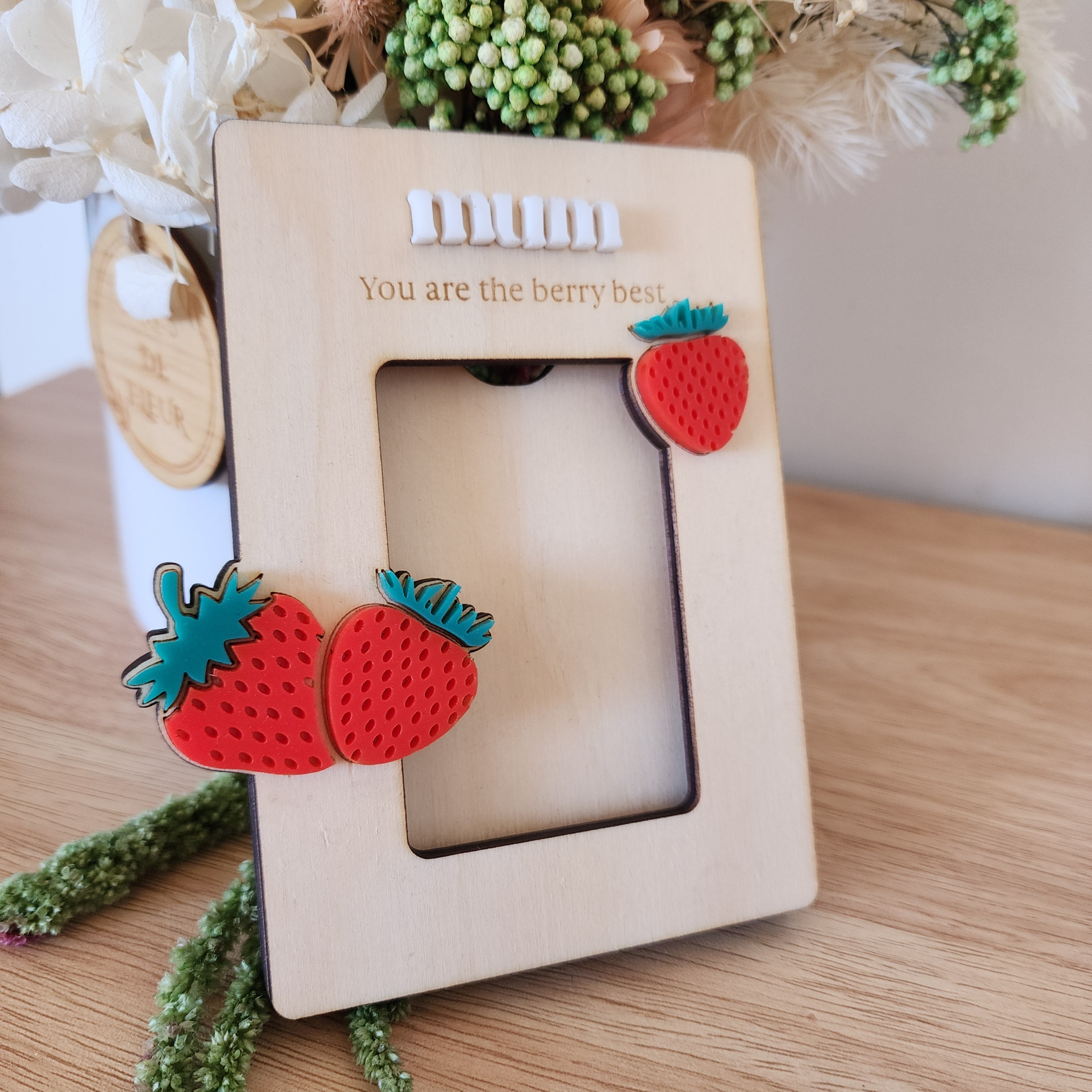 3D Photo Fridge Magnet - The Berry Best - Unique Mother&#39;s Day Gift