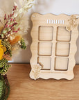 Guided Light Scalloped Frame - 6 Photo Collage Frame - Unique Mother's Day Gift