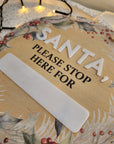 Santa Please Stop Here Disc - Christmas Hanging Decoration - The Willow Corner