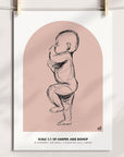 NEW 2023 - 1:1 Scale Arch Birth Poster - Personalised Poster - The Willow Corner