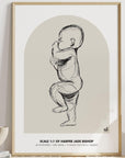 NEW 2023 - 1:1 Scale Arch Birth Poster - Personalised Poster - The Willow Corner