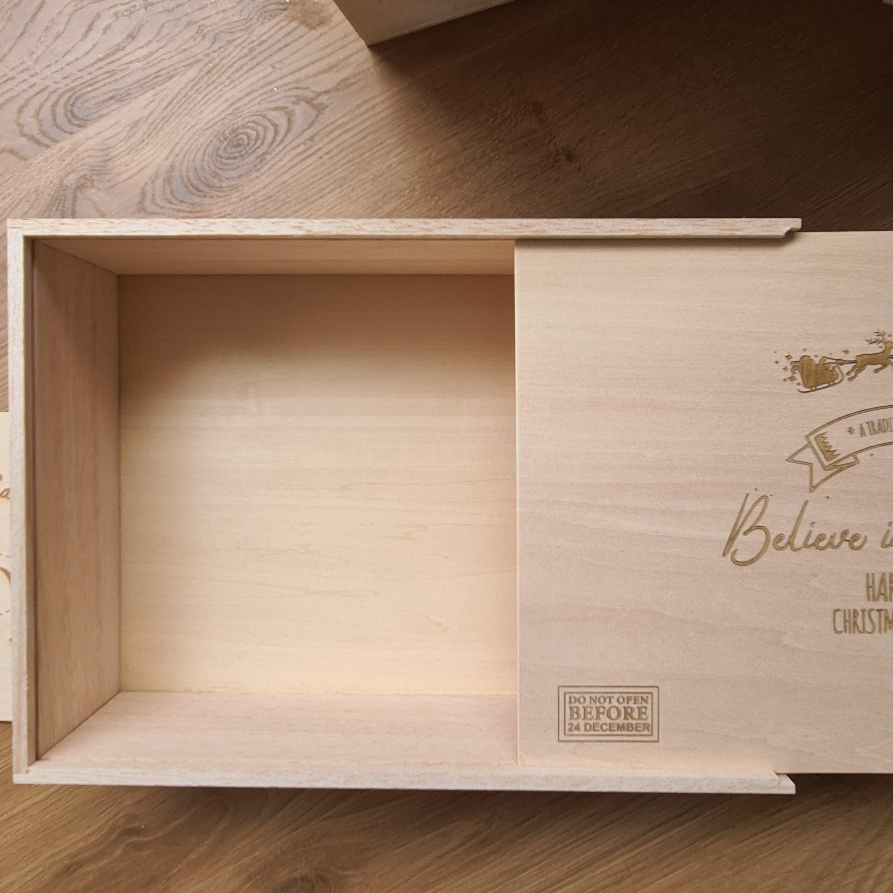 Personalised Christmas Keepsake Box - Believe in the Magic (Baubles) - The Willow Corner
