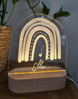 Personalised Night Light 🌙 - Boho Rainbow - The Willow Corner