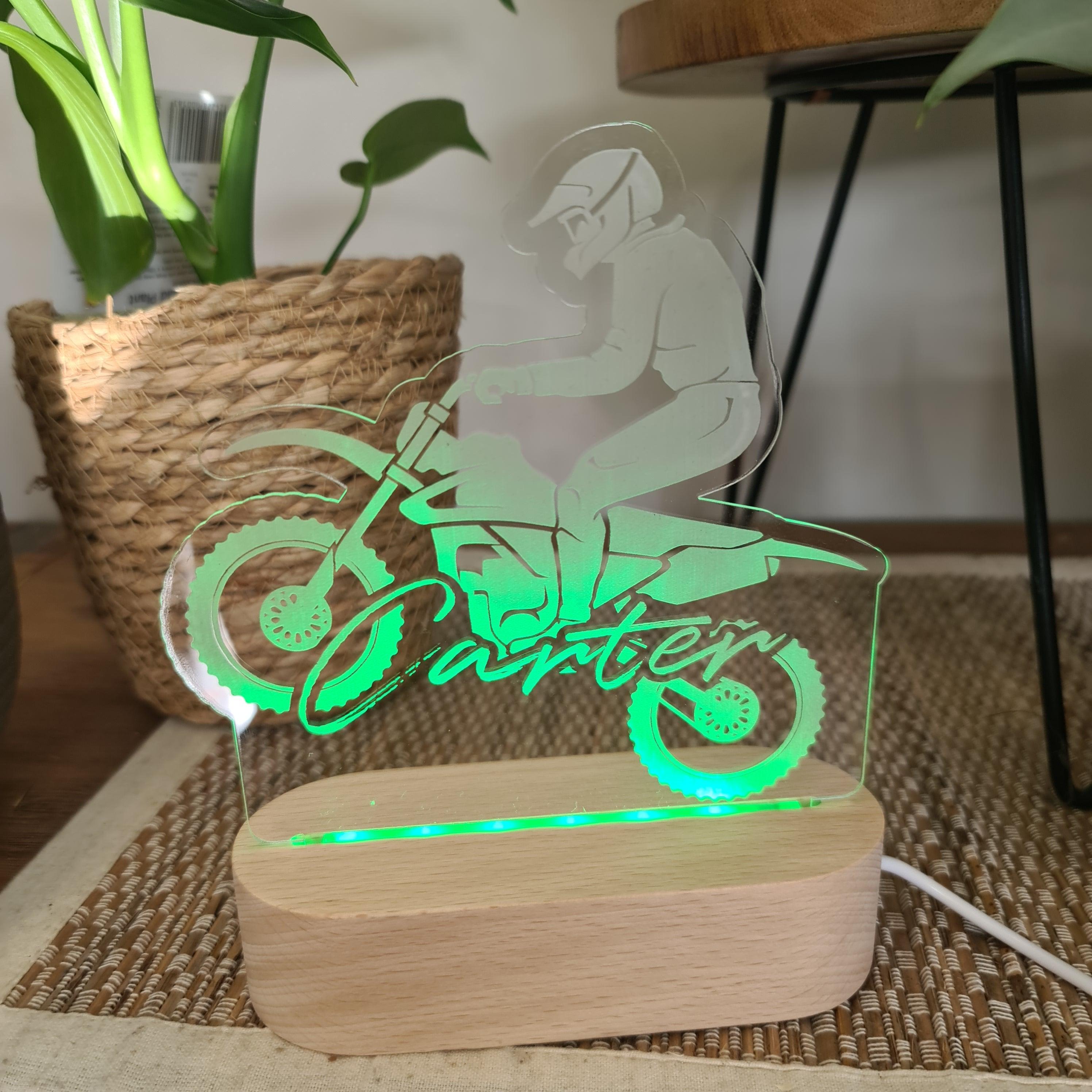 Personalised Night Light 🌙 - Dirt Bike - The Willow Corner