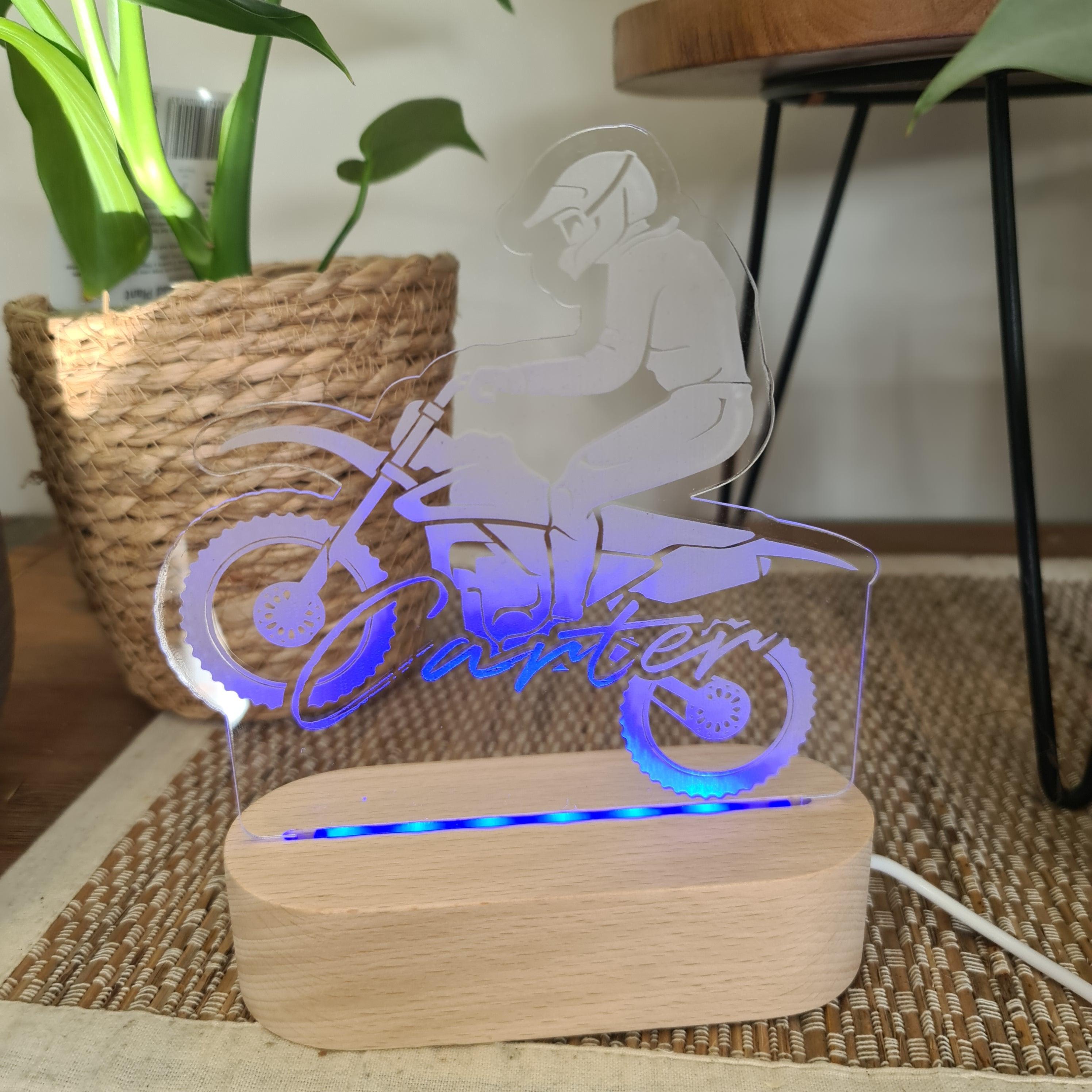 Personalised Night Light 🌙 - Dirt Bike - The Willow Corner