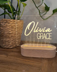 Personalised Night Light 🌙 - Dual Signature Name - The Willow Corner