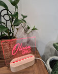 Personalised Night Light 🌙 - Dual Signature Name - The Willow Corner
