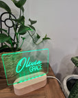 Personalised Night Light 🌙 - Dual Signature Name - The Willow Corner