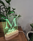 Personalised Night Light 🌙 - Monogram Name - The Willow Corner