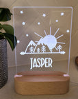 Personalised Night Light 🌙 - Mountain Skies - The Willow Corner