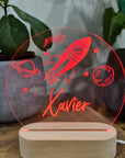 Personalised Night Light 🌙 - Rocket Ship - The Willow Corner