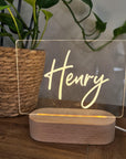 Personalised Night Light 🌙 - Script Name - The Willow Corner