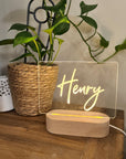 Personalised Night Light 🌙 - Script Name - The Willow Corner