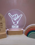 Personalised Night Light 🌙 - Shaka Hand - The Willow Corner
