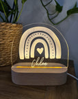 Personalised Night Light 🌙 - Triple Rainbow - The Willow Corner