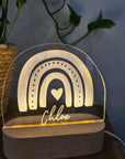 Personalised Night Light 🌙 - Triple Rainbow - The Willow Corner
