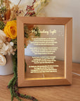 Timber Night Light Frame - Poem - My Guiding Light - Grandmother Mother's Day Gift - The Willow Corner