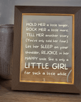 Timber Night Light Frame 🌙 - Quote - Hold Her a Little Longer - The Willow Corner