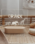 Wildlife Warriors Series 🐯 - Personalised Night Light 🌙 - Safari Animals