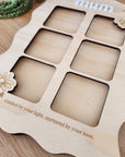 Guided Light Scalloped Frame - 6 Photo Collage Frame - Unique Mother's Day Gift