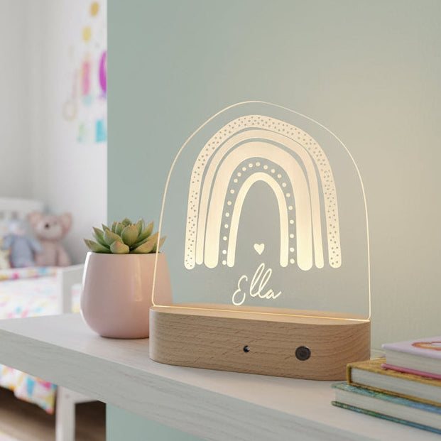 Personalised Night Light 🌙 - Boho Rainbow