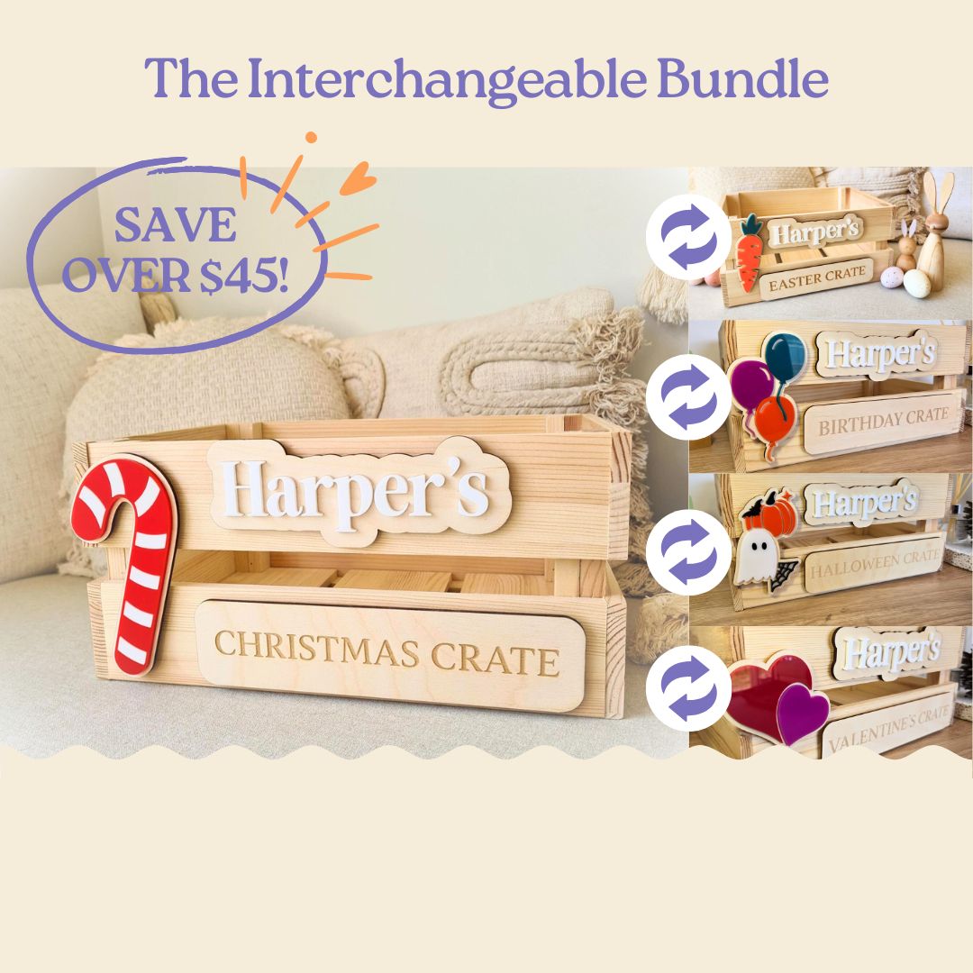 The Ultimate Interchangeable Crate Bundle - Personalised Keepsake for Every Celebration