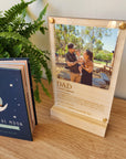 Dad Definition Photo Stand - Personalised Wooden Photo Frame - Father's Day Gift - The Willow Corner