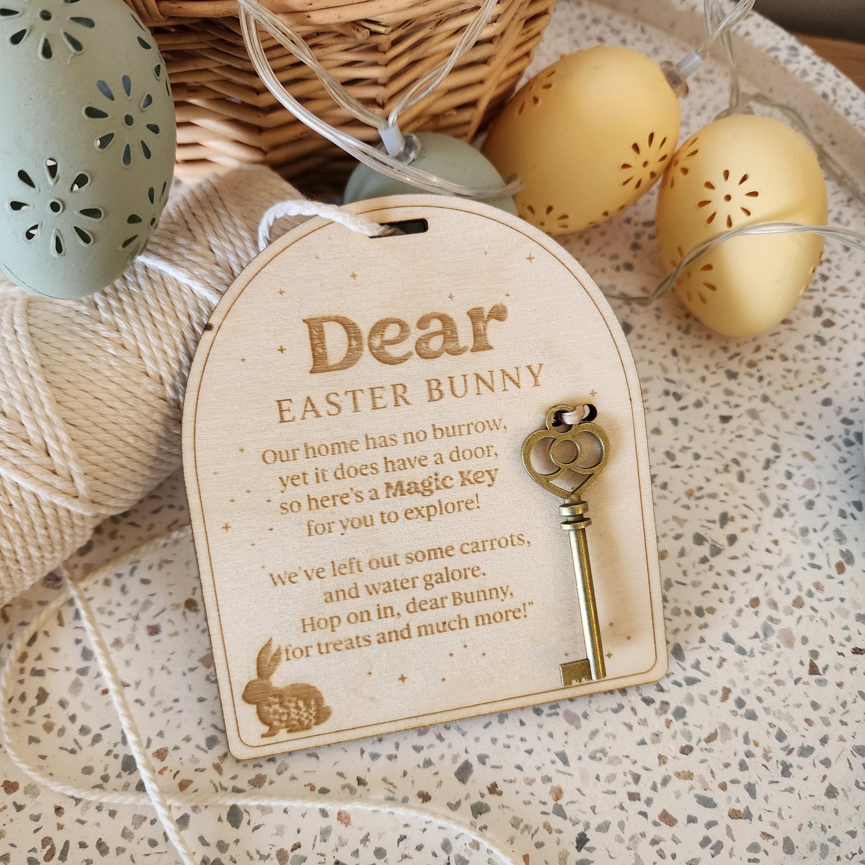 &quot;Dear Easter Bunny&quot; Magic Key - Enchanted Access for Special Visits - The Willow Corner
