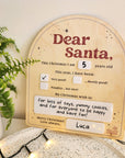 Dear Santa Wooden Arch Board - Reusable Letter to Santa Christmas Decoration - The Willow Corner