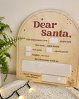 Dear Santa Wooden Arch Board - Reusable Letter to Santa Christmas Decoration - The Willow Corner