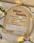 Dear Santa Wooden Arch Board - Reusable Letter to Santa Christmas Decoration - The Willow Corner