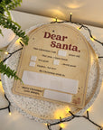 Dear Santa Wooden Arch Board - Reusable Letter to Santa Christmas Decoration - The Willow Corner