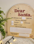 Dear Santa Wooden Arch Board - Reusable Letter to Santa Christmas Decoration - The Willow Corner