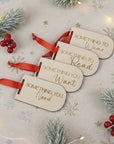 Wooden Christmas Gift Tags - 4 Pack - Four Gift Rule