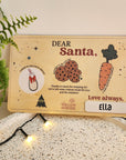 Personalised Wooden Dear Santa Tray - Christmas Eve Family Decoration - The Willow Corner