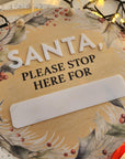 Santa Please Stop Here Disc - Christmas Hanging Decoration - The Willow Corner