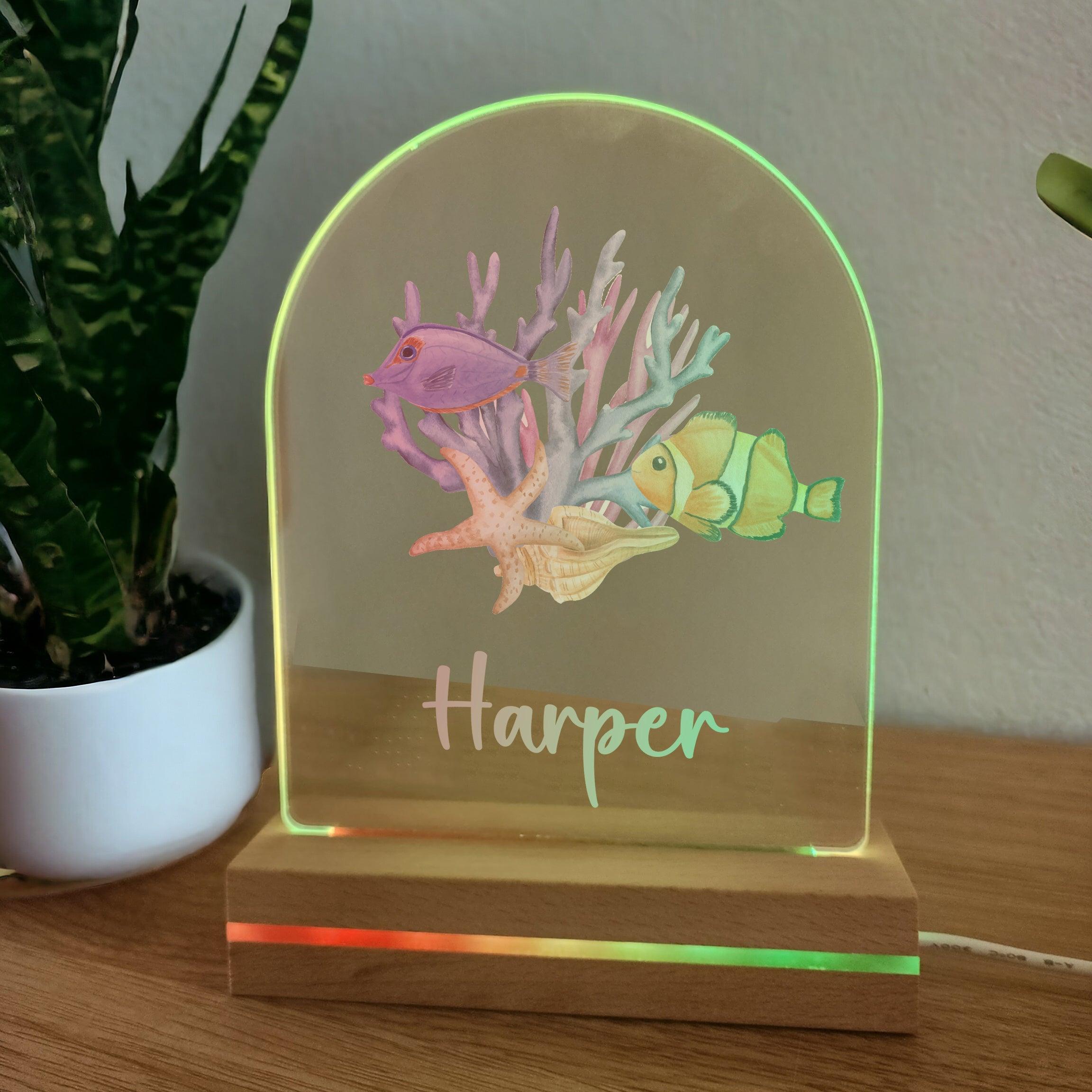 Under the Sea Aura+ Personalised Printed Night Light 🌙 - 366 Light Modes - The Willow Corner