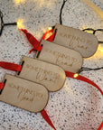 Wooden Christmas Gift Tags - 4 Pack - Four Gift Rule - The Willow Corner