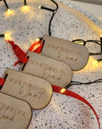 Wooden Christmas Gift Tags - 4 Pack - Four Gift Rule - The Willow Corner