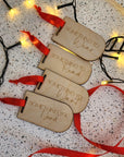 Wooden Christmas Gift Tags - 4 Pack - Four Gift Rule - The Willow Corner