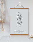 1:1 Scale Birth Poster - Personalised Poster - The Willow Corner
