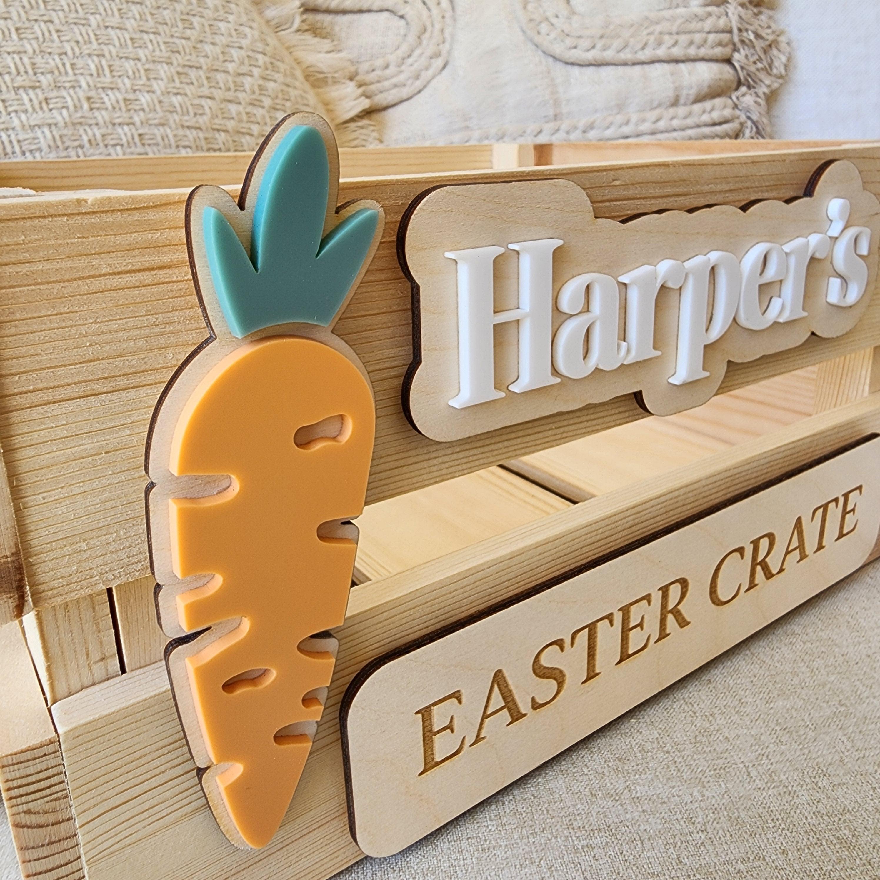 3D Wooden Coloured Easter Carrot - Easter Keepsake - The Willow Corner