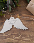 Angel Wings Bauble Ornament - Personalised - The Willow Corner