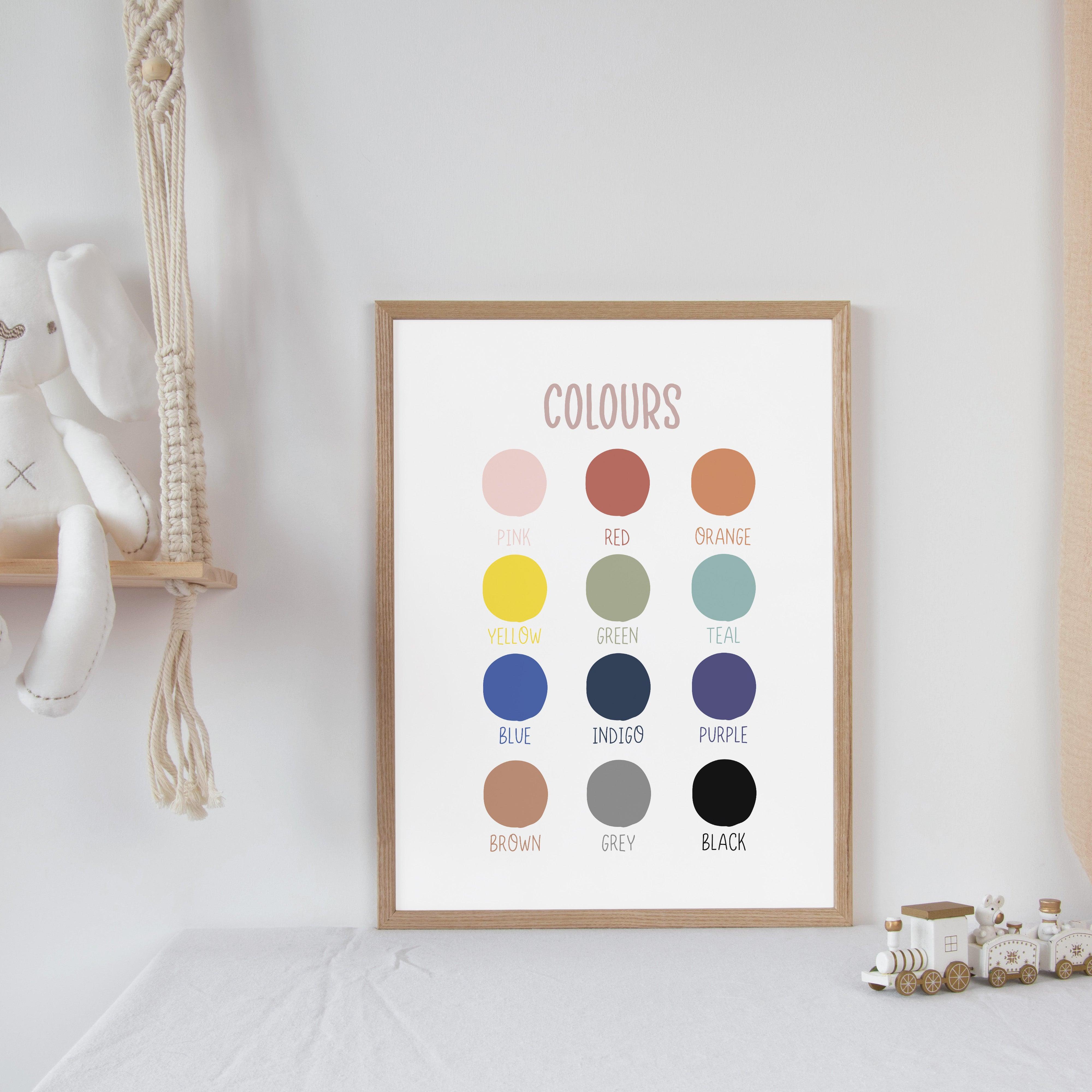 Colours - Neutral Tones - Educational Print Series - Poster - The Willow Corner