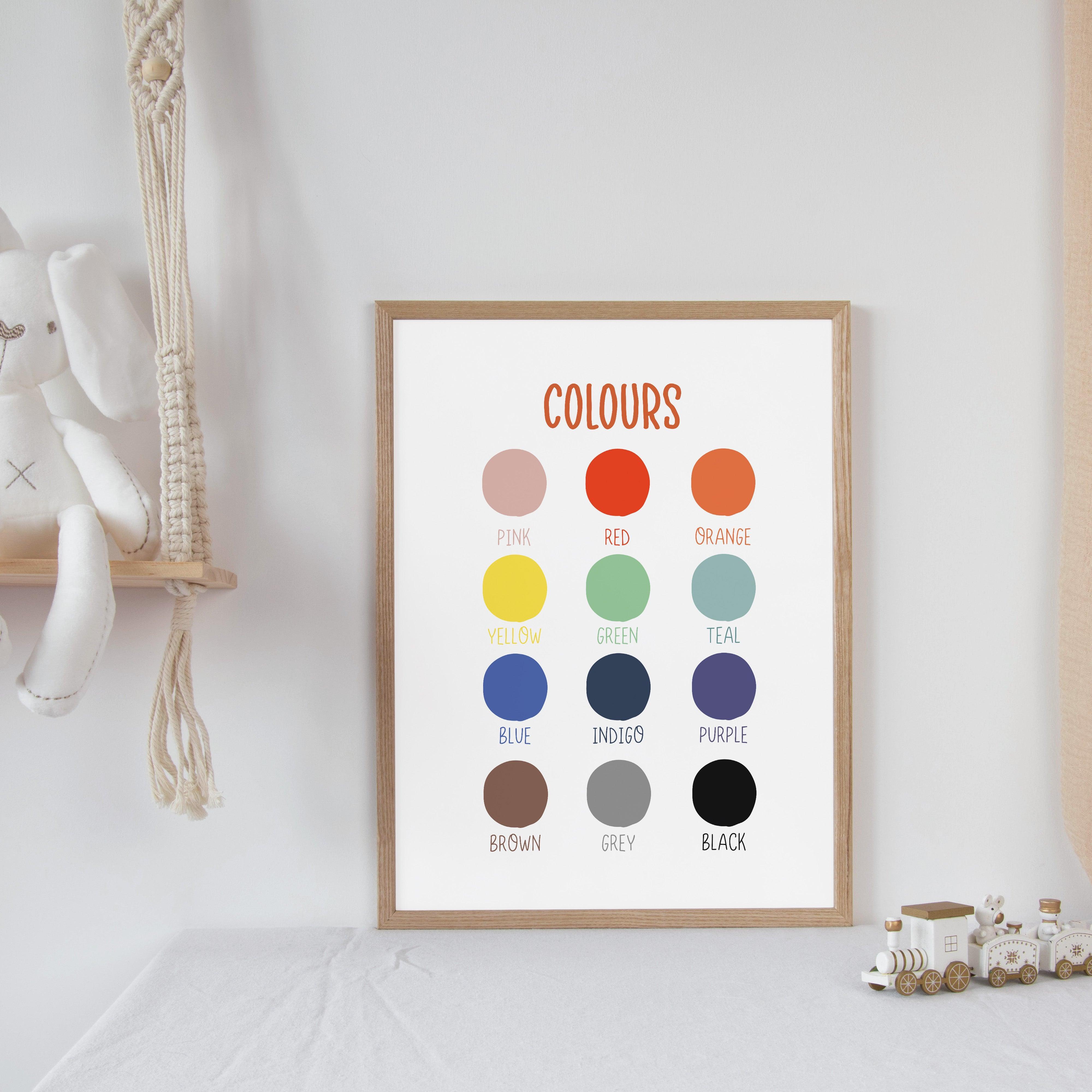 Colours - Summer Reds - Educational Print Series - Poster - The Willow Corner