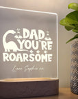 Dad You're Roarsome - Personalised Father's Day Night Light - The Willow Corner