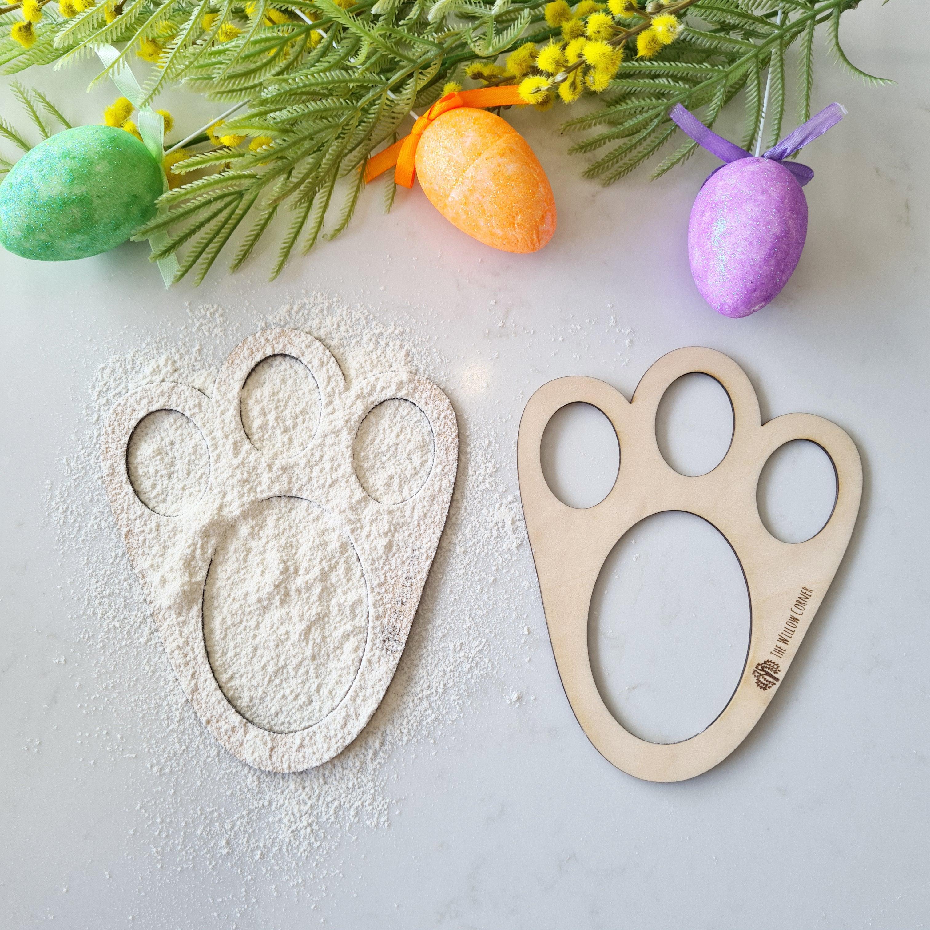 Easter Bunny Footprint Stencil - Easter Gift - The Willow Corner