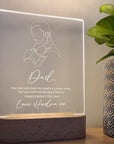 Father And Baby - Personalised Father's Day Night Light - The Willow Corner