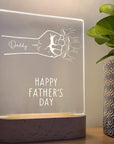 Fist Bump - Four Kids - Personalised Father's Day Night Light - The Willow Corner