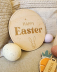 Happy Easter Vintage Bunny - Easter Milestone Disc - The Willow Corner